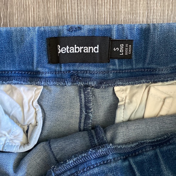 Betabrand Stretched Denim Yoga Pants Size S Long - Picture 3 of 4